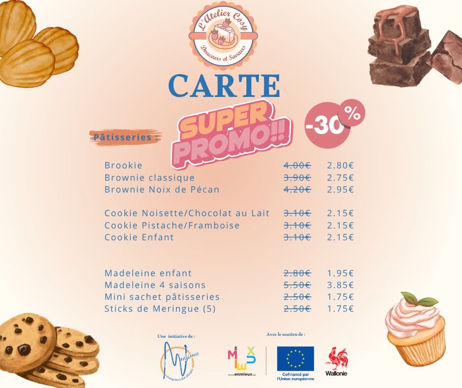 Carte pâtisseries